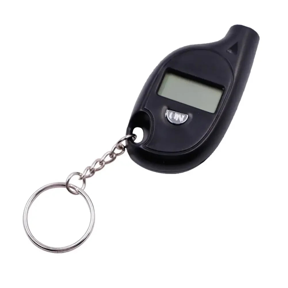 Mini Keychain Style Tire Gauge Digital Lcd Display Car Tire Air Pressure Tester Meter Auto Car Motorcycle Tire Safety Alarm