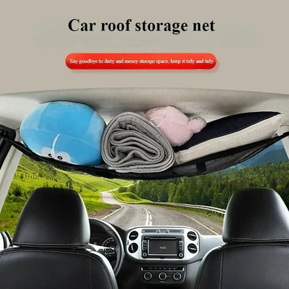 NEW Car Ceiling Cargo Net Strong Load-Bearing Mesh Auto Roof Storage Net Pocket Travel Supplies Car Stowing Tidying Accessories