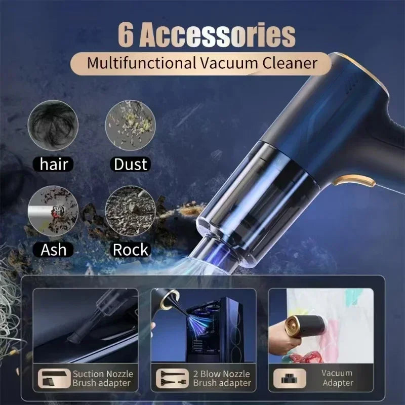 CENRR 980000PA Mini Car Vacuum Cleaner Cordless Powerful Wireless Car Cleaner HandHeld Portable Vacuum Cleaner Cleaning Machine