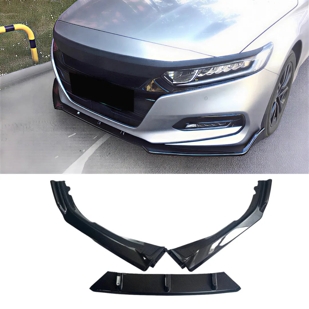 Front Bumper Protector Lip Chin Splitter For Honda Accord 10th Sedan 2017-2022 ABS Car Exterior Parts Tuning Styling Accessories
