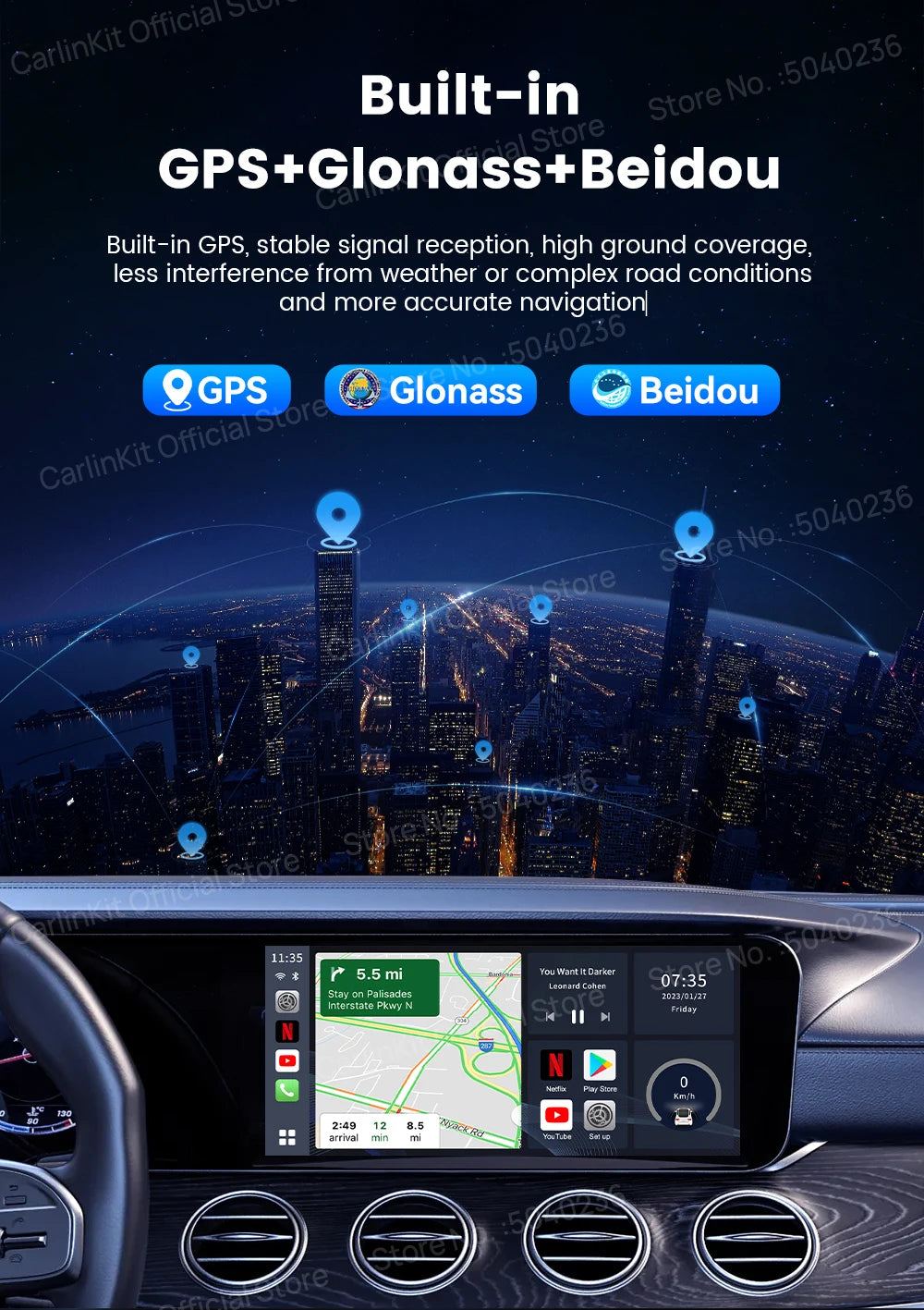 2026 CarlinKit CarPlay AI Box Android 13.0 QCM6225 8-Core Android Auto Wireless CarPlay Adapter 2.4+5GGPS 64G 128G FOTA Upgrade