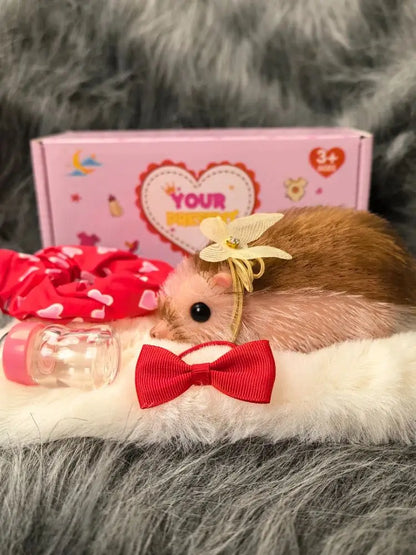 5 Inch Silicone Soft Cute Mini Realistic Animals with Accessories Lifelike Reborn Newborn Pig Doll Decompression Toy Gift