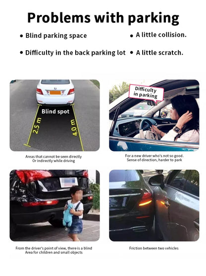 8 Sensors LED Car Parking Sensor 22mm Buzzer Warning With Display Screen Host Control Box For Truck Van RV