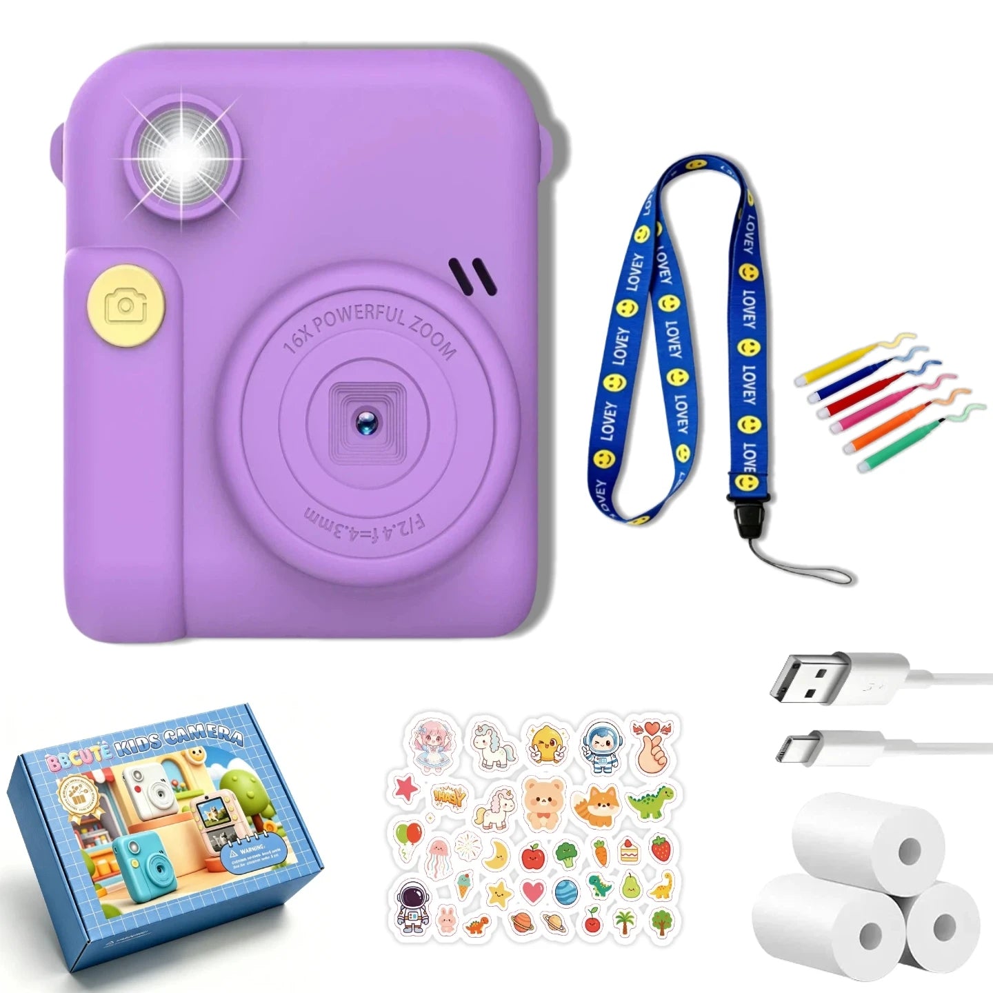 Digital Camera For Children Photography Mini Printer Portable Thermal Instant Print Photo Kids Camera 2.8inch HD Video Toy Gifts