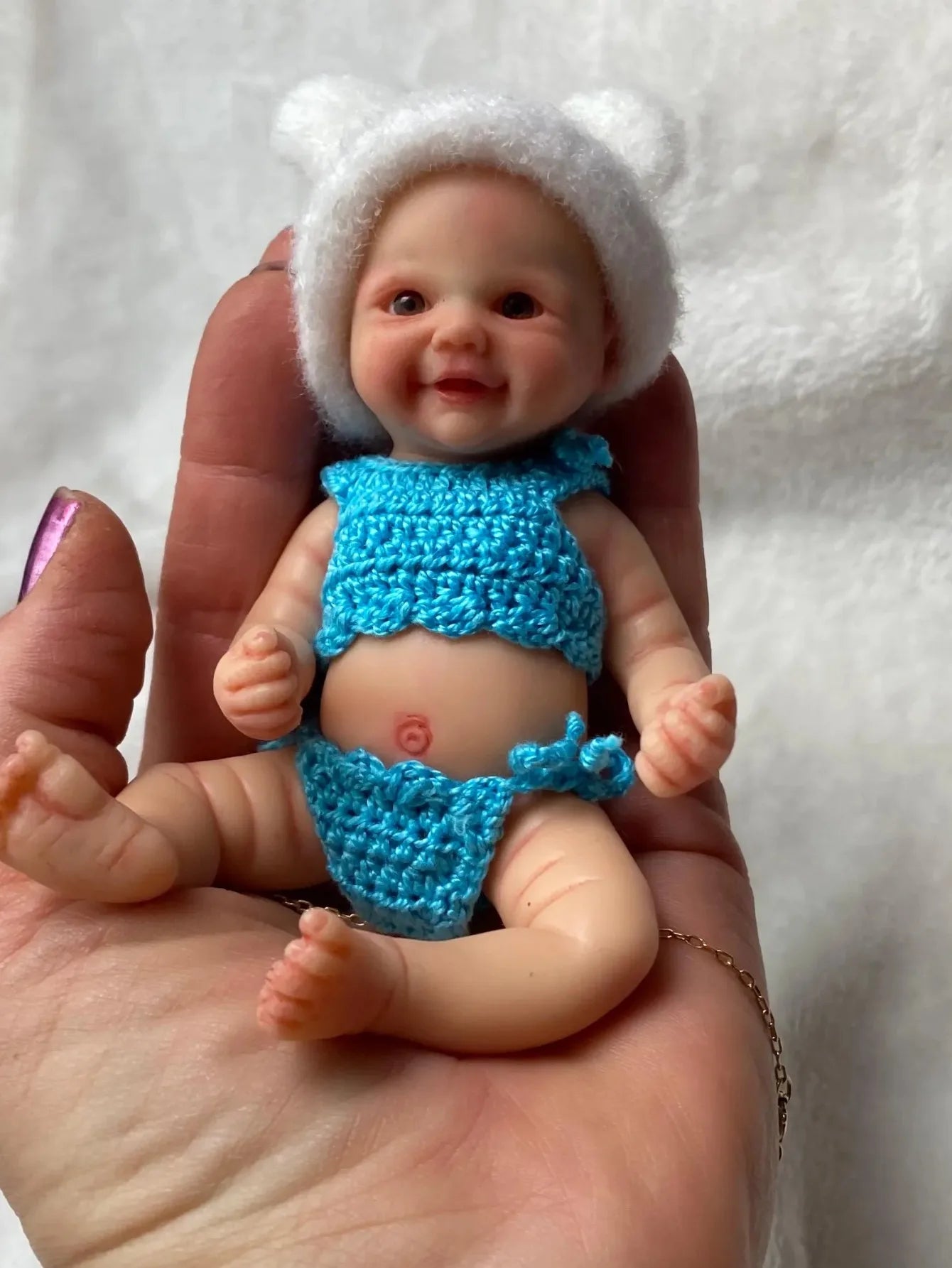 6 Inch Solid Silicone Reborn Doll Girl And Boy Lifelike Newborn Baby Cute Doll For Children Birthday Gifts