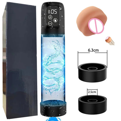 Automatic Electric Penis Pump Male Enlargement Erection Trainer Rechargeable Smart LCD Display IPX7 Waterproof Vacuum Device