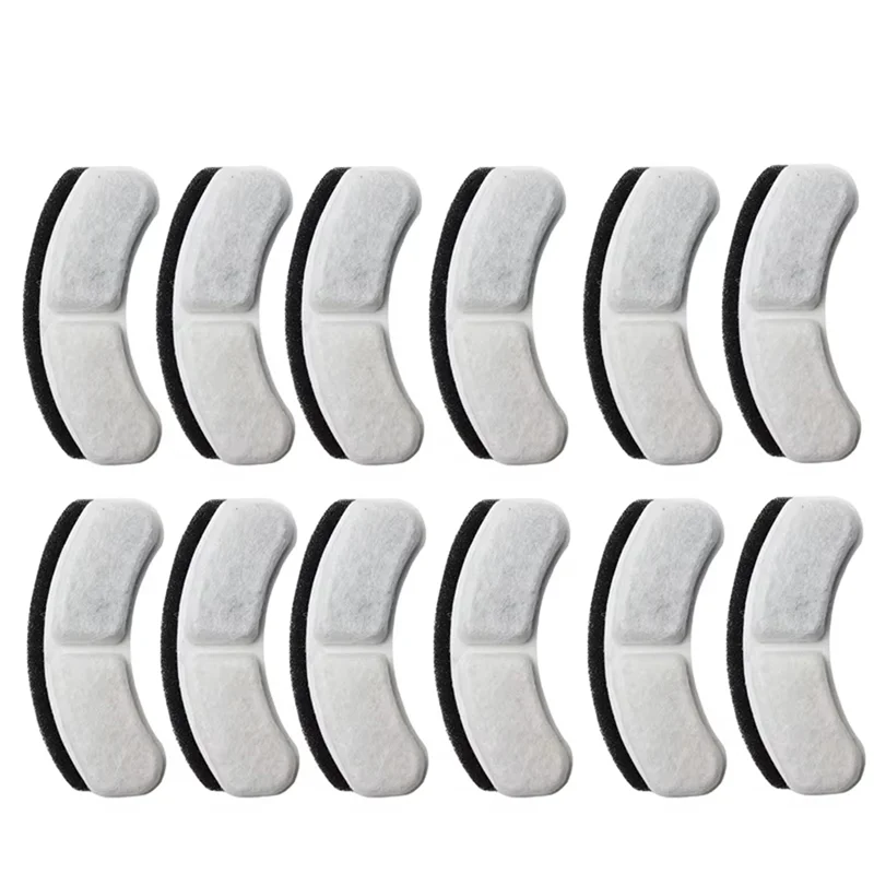 A98I-Pet Water Dispenser Filter Cartridge Set 12Pcs Cat Water Fountain Replacement Parts For Dog Feding And Drinking Supplies