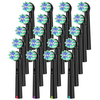 4/8/12/20pk Cross Bristles Brush Heads Compatible with Oral B Electric Toothbrush, Replacement Toothbrush Head for Pro 1000 500