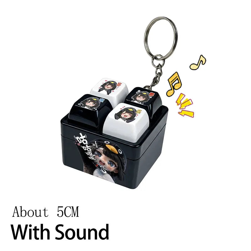 Gugugaga Penguin Keychains Anti-stress Keycap Keychains Cute Penguin Girl Keyrings Bag Charms Gifts 키캡