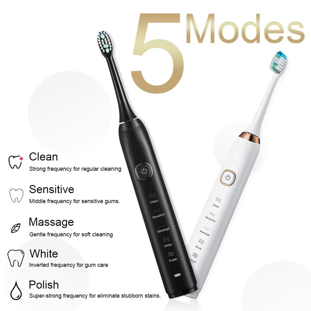 Compatible with Oral B Ultra Electric Toothbrush 3D Rotation Rechargeable Teeth Brush Pressure Sensor 8 Brushing Modes 2 Min Tim