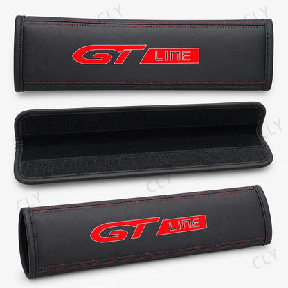 1PCS Car Seat Belt Cover Protector Accessories For Peugeot GT GTline 3008 308 T9 208 508 2008 Rifter 5008 207 206 408 108 4008