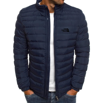 2024 Autumn/Winter Men's Stand up Collar Zipper Warm Shopping Fashion Leisure Brand Business Slimming Fishing Hot Selling Coat