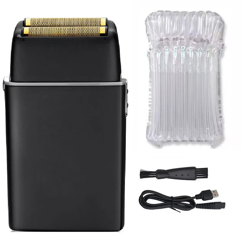 Rechargeable Metal Barber Hair Beard Electric Shaver For Men Electric Razor Bald Head Shaving Machine Finishing Tool