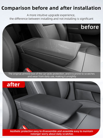For Tesla Model Y Juniper Model 3 Highland  Armrest Box Protect Cover Soft Case Center Console Anti-Scratch 2026 Car Accessories