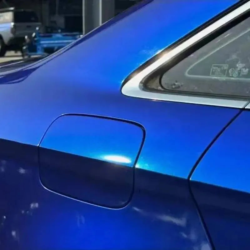 Glossy Candy Blue Vinyl Wrap Film Metallic Waterproof Bubble Free Sticker Decal For Car Accessories Motorcycle Bike DIY Sticker