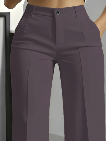 New 2025 Women's High-Waisted Draped Straight-Cut Suit Pants Simple European American Cross-Border Fashion for Women