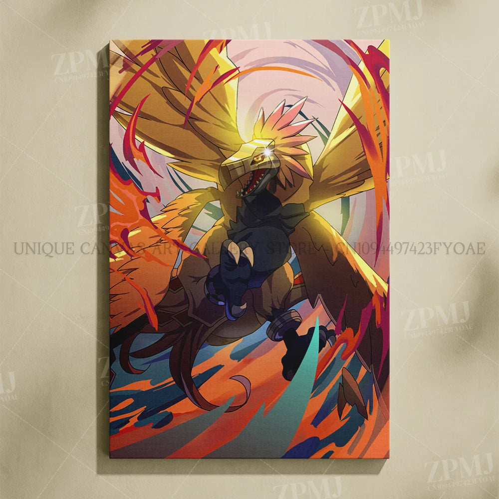 Japanese Anime Canvas Wall Art Digimon Digital Monsters Home Decorative HD Print Poster Painting Modern No Frame For Living Room