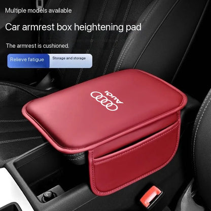 Car Styling Seat Armrest Box Protector Cushion Storage Box Cover Pad for Audi Quattro Sline A3 A4 A6 A5 Q5 Q7 Q3 A7 TT S3 S4 S5