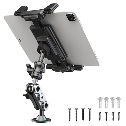 Heavy Duty Tablet Holder Wear Resist 2-Stage Phone Stand 360 Degree Rotable Car Dashboard Phone Mount for Car Bike Boats Trucks
