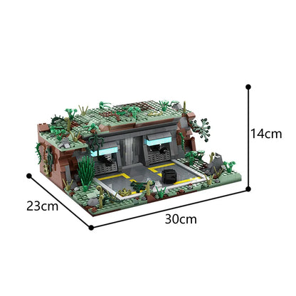 Rebel Outpost MOC Building Blocks, Space Wars Hidden Base on Remote Planet, Alliance Secret Base Diorama for Adult Fans