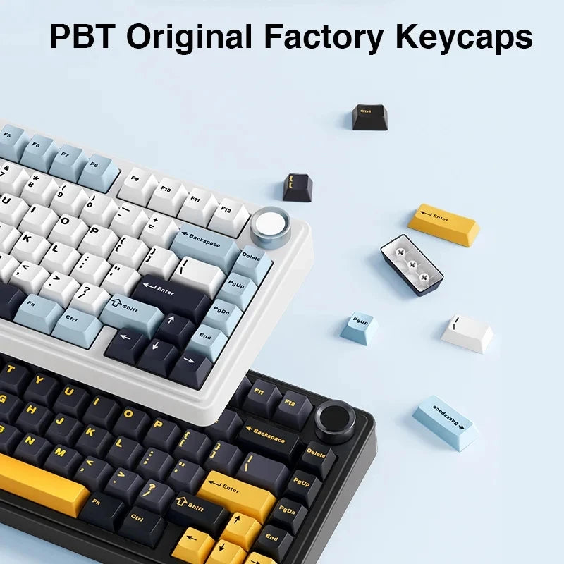 AULA Mechanical Keyboard F75 Three Modes Gaming Mechanical Keyboard Multi-function Knob Can Switch Between Game/Office Modes