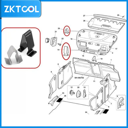 T40280 OMEGA Clip Remover, Interior Remover, Panel Remover, Clip Clamping Tool, Body Panel Clip Remover Wrench