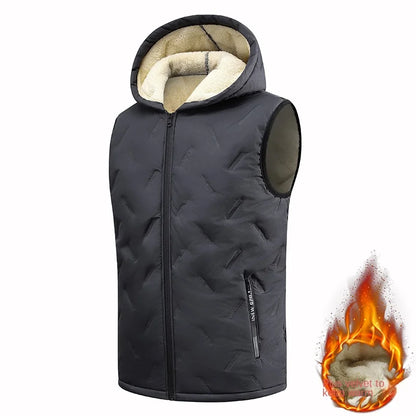 Cross-border Exclusive Plus Thickened Fluffy Men's 2025 New Autumn/Winter Warm Cotton Jacket Men's Cotton Vest