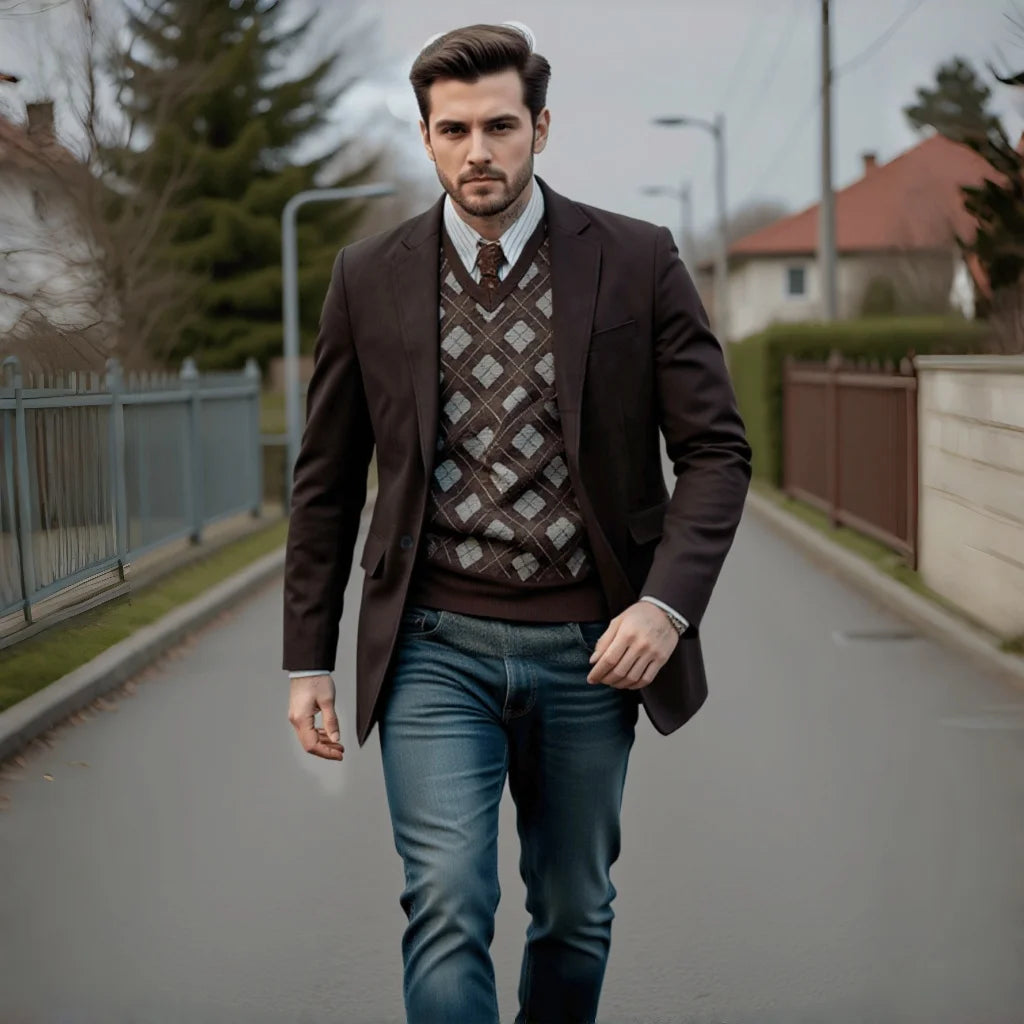 Men's Outdoor Casual Work Jacket Heavyweight Warm Lined Coat Plus Size Single-Breasted Winter Wear