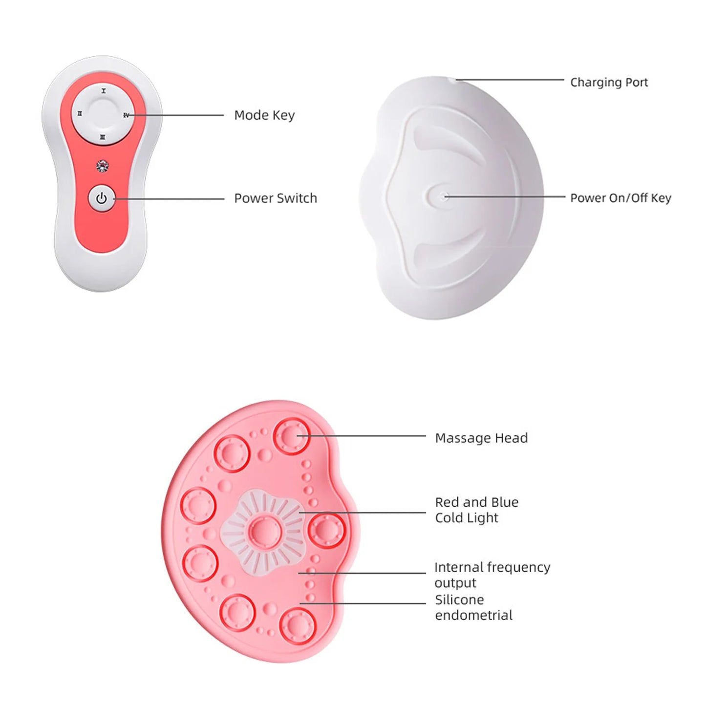 Breast Massager, Electric Breast Massager, Home Use Breast Care Device, Rechargeable Breast Massager for Enhancement.