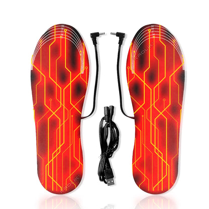1/2 Pair Electrically heated insoles Foot Warming Warmer Pad Mat Winter Outdoor Walking Heating Insole Winter Warm unisex