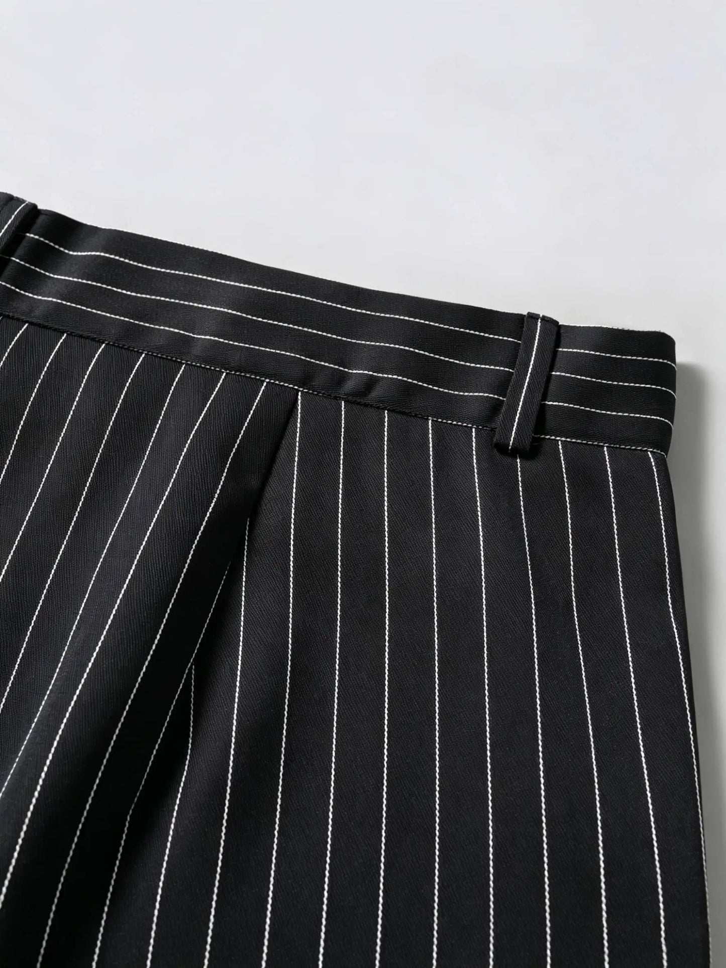 Men's Business Casual Slim Fit Long Pants Stripe Drape-able Iron-Free Elegant Stylish Versatile Dress Trousers