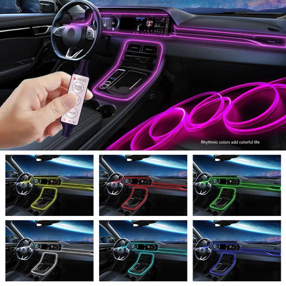 22 Modes 20 Colors 1-5M Car USB RGB LED Light Strip Interior Ambient Light Hand Control Invisible Fiber Optic Atmosphere Lamp
