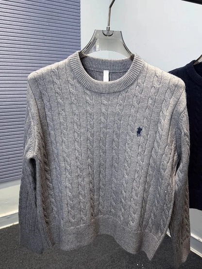 Designer Brand Pony Embroidery Fashion Sweater Men Classic Paul Fashion Jacquard Autumn/Winter Round Neck Warm Knitted Pullover