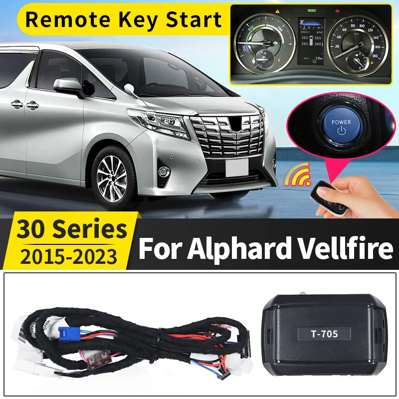 Remote Key Starter,For Toyota Alphard Vellfire  30 Series 2015-2023 Interior Upgraded Modification accessories 2022 2021 2020