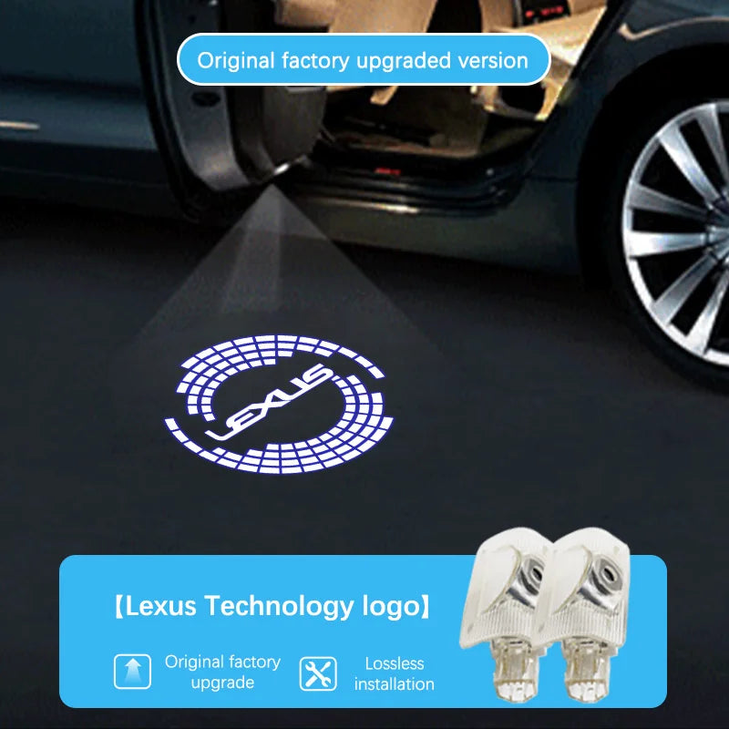 LED Projector Lamp Car Door Welcome Ghost Shadow Lights For Lexus RX ES GX LS LX IS GS RC UX ES200 ES250 ES260 ES300 RX300 RX270