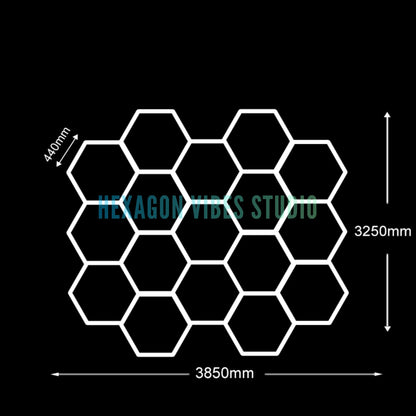 Garage Hexagon LED Light 50000H 6500K Ultra Bright for Home Gym Barbershop Car Detailing Bar Basement Workshop Ceiling Lighting
