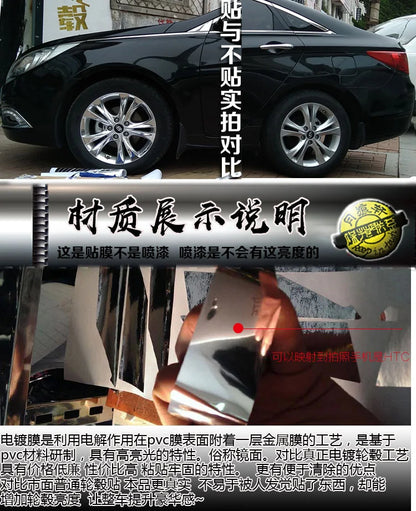 For Zeekr 7X 20/21 inches Four wheel hub stickers modified car stickers smoked black scratch protection film