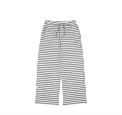 Unique Street Style Korean Lazy Star Embroidery Striped Sweatpants Casual Sporty Long Trousers for Women Straight Leg Pants