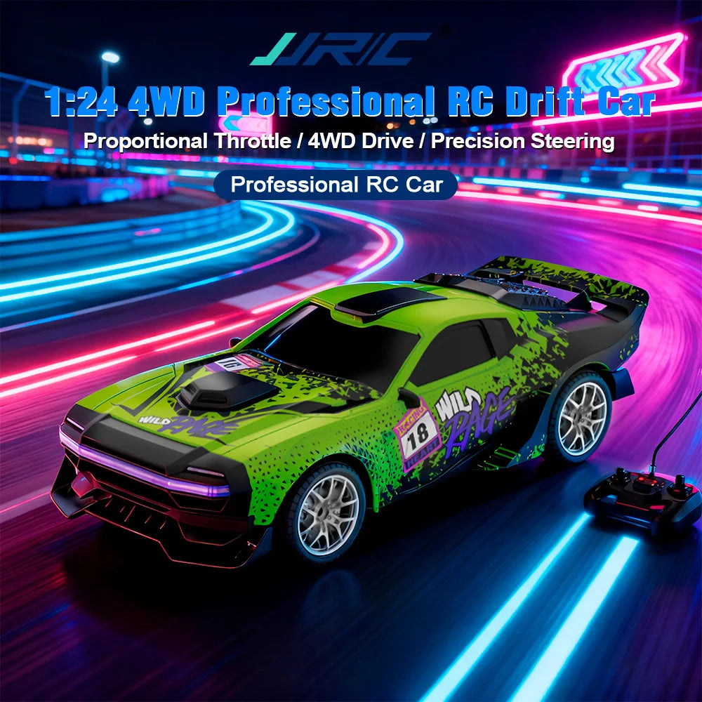 9IMOD RC Drift Car Remote Control Racing Vehicle with Drift Tires LED Headlights 2.4G Rechargeable Battery Indoor Outdoor Toy