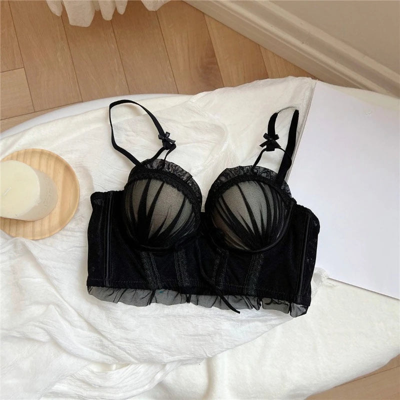 Iroppoi Sweet Charming Lingerie Set Delicate Lace Push Up Bra Small Cup Women, Sek-si Feminine Look New Hot Item BANERDANNI