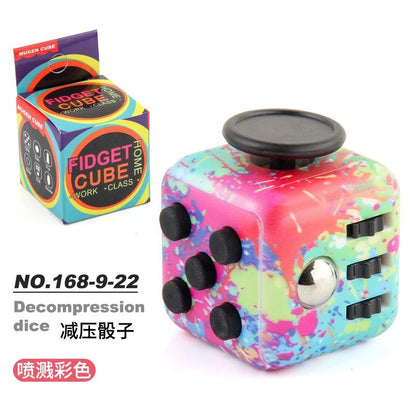 Creative Solid Color Fidget Dice Handheld Cube Release Stress Autism Anxiety Adult Kids Relief Anti-Stress Finger Children Toys