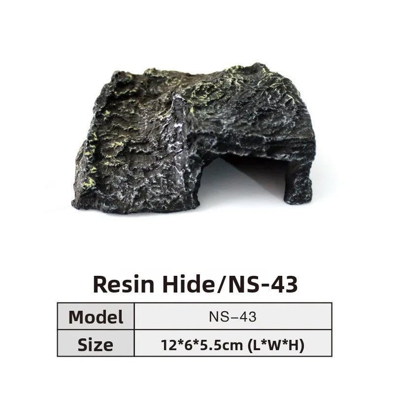 Nomoypet NS162 Rock Cave Simulation Pet Reptile Spider Turtle Sunbathing Platform Hideout Caves for Pets Reptiles Supplies