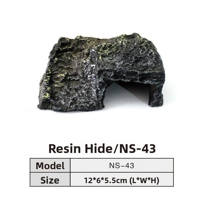 Nomoypet NS162 Rock Cave Simulation Pet Reptile Spider Turtle Sunbathing Platform Hideout Caves for Pets Reptiles Supplies