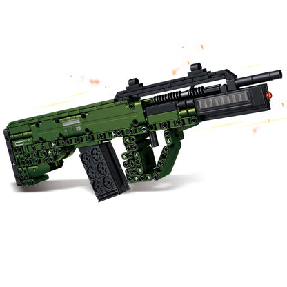 2026 New Model AUG Assault Rifle Military Equipment Building Block Gun—Educational Toy Gun