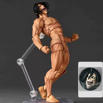 Ko Attack On Titan Eren Jaeger Action Figure Kaiyodo Revoltech Amazing Yamaguchi Series Figurine Pvc Model Collection Toy Gift