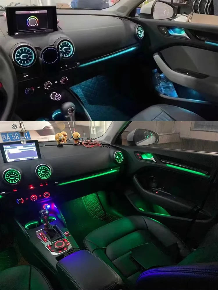 25 in 1 Symphony Ambient Lighting Car Kit For Audi A3 8Y 8V S3 RS3 2013-2020 Dashboard Door Air Vent Decoration Atmosphere Lamp