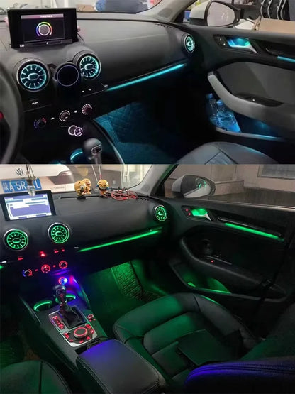 25 in 1 Symphony Ambient Lighting Car Kit For Audi A3 8Y 8V S3 RS3 2013-2020 Dashboard Door Air Vent Decoration Atmosphere Lamp