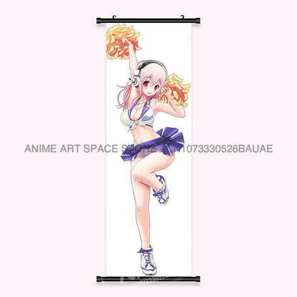 Video game Wall Artwork Canvas Scrolls Picture Anime Movie Role Poster Hanging Painting Print Home Decoration For SUPER SONICO