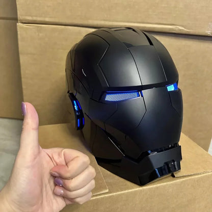 【IN STOCK】Iron Man 1/1 Cosplay Helmet MK5 Gold/Black/Silvery Electric Voice Control Helmet Led Eyes Metal Mask Model Toys Gift