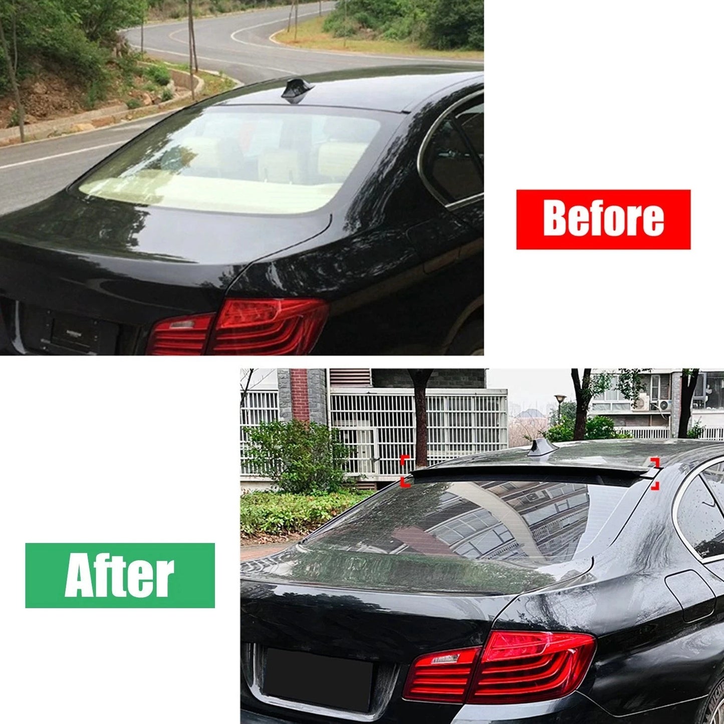 Glossy Black Car Rear Roof Tail Trunk Spoiler Wing Lip For BMW 5 Series F10 525i 530i 2011-2017